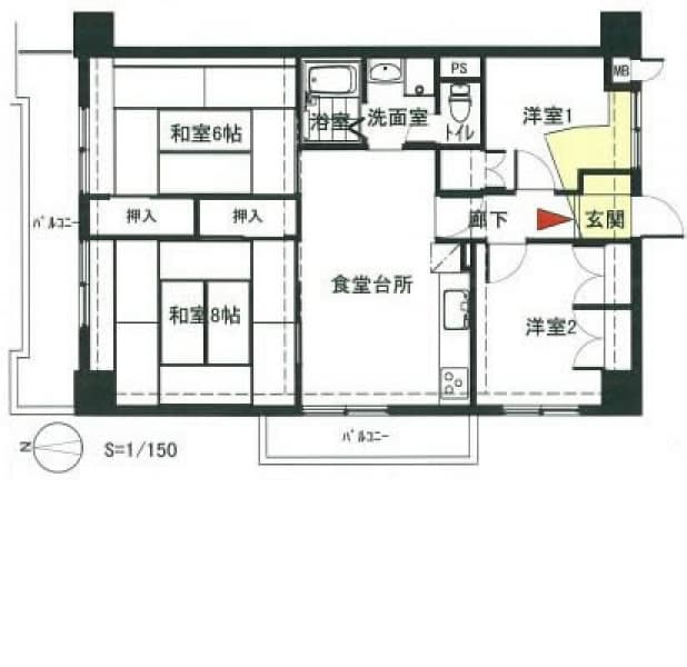 施工前間取り図
