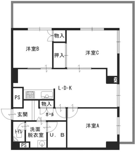 施工前間取り図