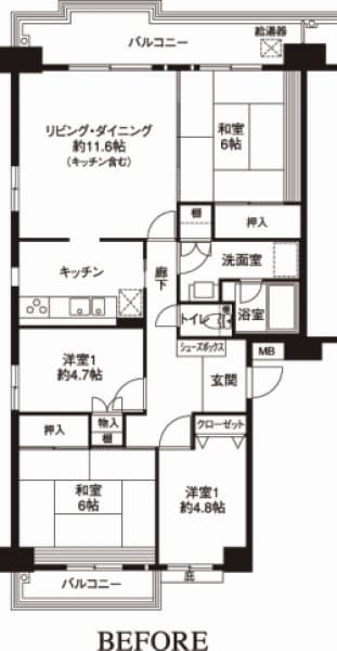 施工前間取り図